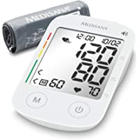 Medisana BU 535 Voice Tensiómetro para el brazo- pantalla de arritmia- escala de colores de los semáforos de la OMS…